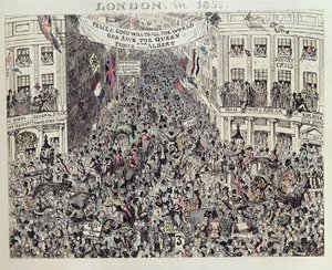 Mayhew&39;s Great Exhibiton、ロンドン、1851年（カラーエッチング） 作： George Cruikshank